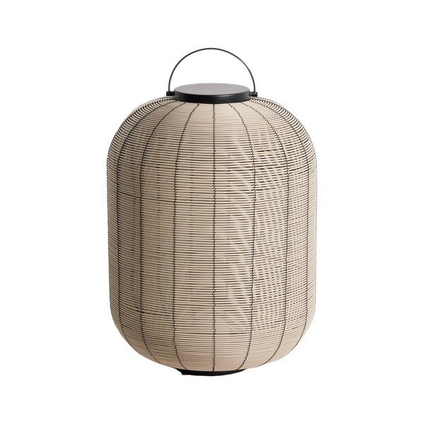 Smeđe-siva LED lanterna s USB (visina 55 cm) Saranella – Kave Home