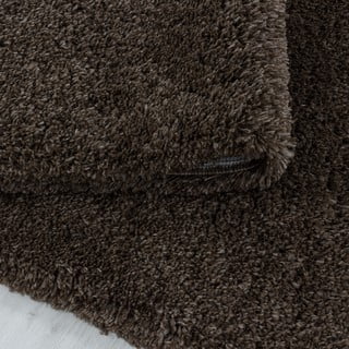 Tamno smeđi okrugli tepih ø 80 cm Fluffy – Ayyildiz Carpets