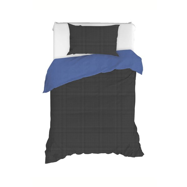 Plava produžena pamučna posteljina za krevet za jednu osobu 160x220 cm Oslo - Mijolnir