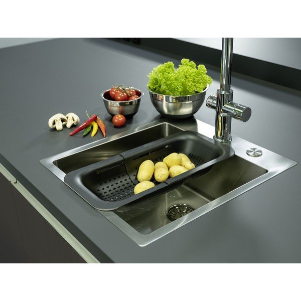 Crno proširivo cjedilo Wenko Black Outdoor Kitchen Grey-image-1