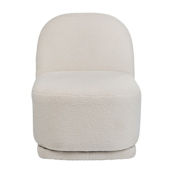 Bijela fotelja od bouclé tkanine Ted – Kare Design
