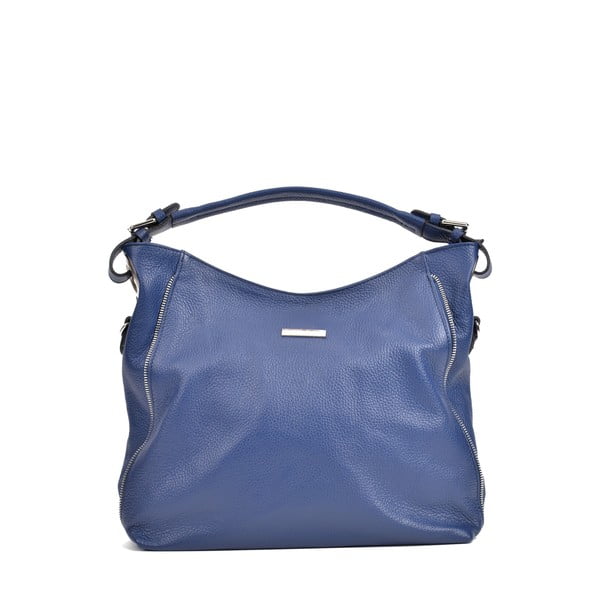 Plava kožna torbica Mangotti Bags Luciana