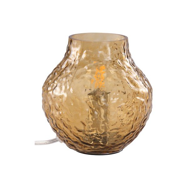 Jantarna staklena stolna lampa (visina 15 cm) Breen – Jotex