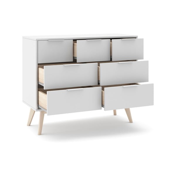 Bijela niska komoda 120x83 cm Campus - Marckeric-image-4