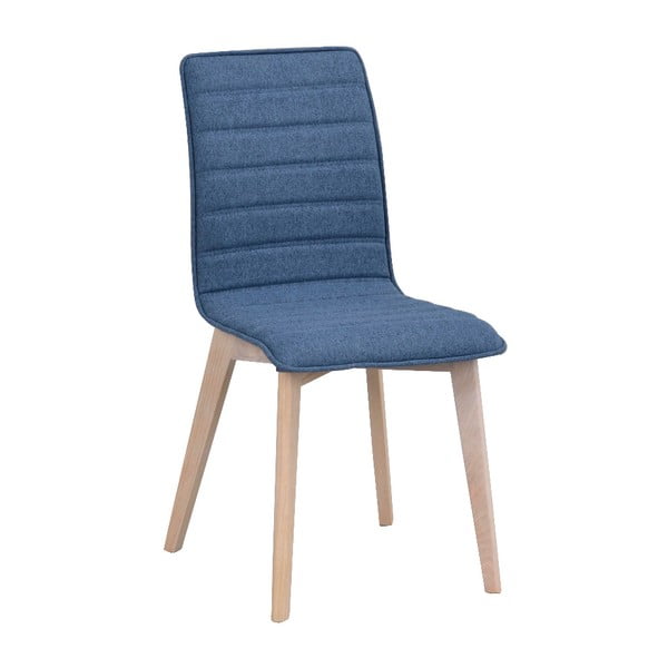 Plava stolica za blagovanje sa svijetlosmeđim Rowico Grace nogama