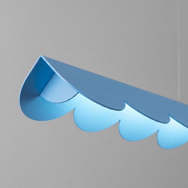 Svijetlo plava LED viseća svjetiljka aluminijska BISCUIT – Thoro-image-2