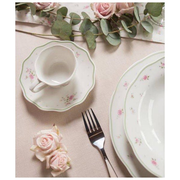 Bijeli porculanski pladanj Brandani Nonna Rosa-image-1