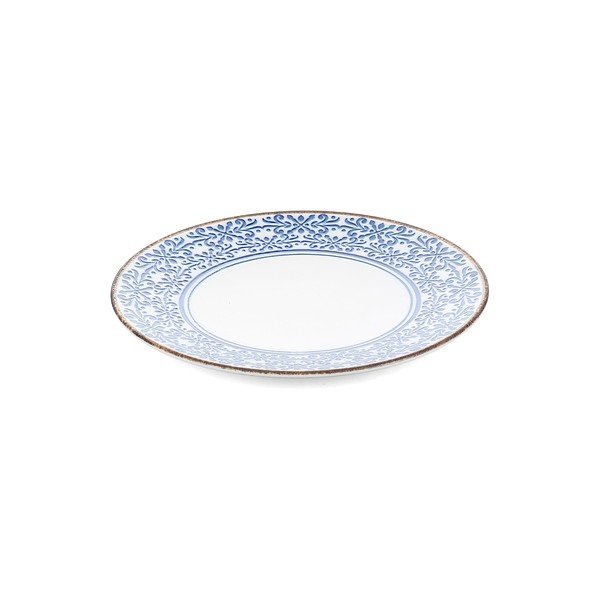 Bijeli/plavi porculanski tanjur ø 25 cm Azul – BonBistro-image-2