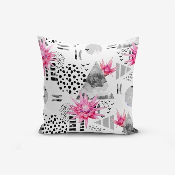 Jastučnica s primjesom pamuka Minimalist Cushion Covers Bat Petegi Lotus Cicegi, 45 x 45 cm