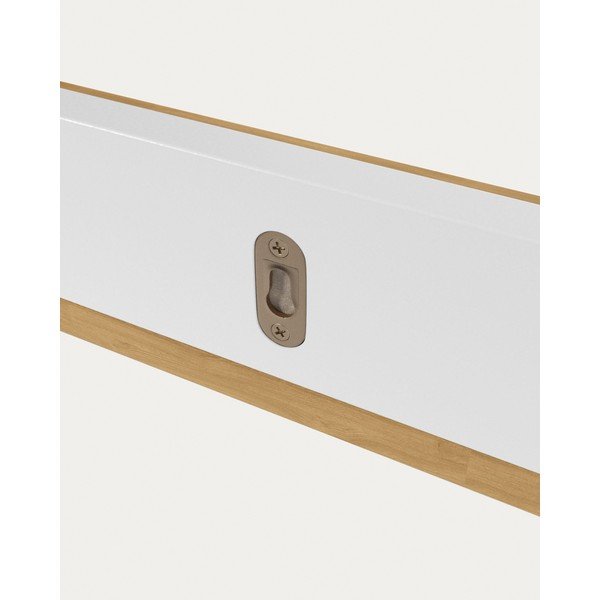 Bijela/u prirodnoj boji polica u dekoru hrasta 120 cm Abilen – Kave Home-image-3