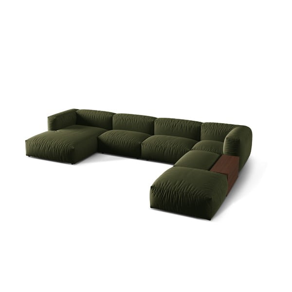 Zelena kutna garnitura (s desnim kutom/u obliku slova "U") Martina – Micadoni Home-image-1