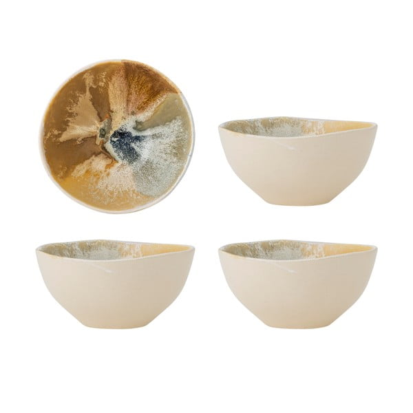 Krem zdjelice u setu 4 kom od kamenine 525 ml Lacey – Bloomingville