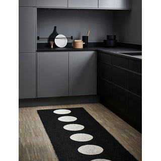 Crno-bijela unutarnja i vanjska staza 70x150 cm Vera Black – Pappelina