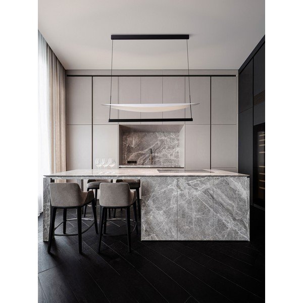 Bijela/mat crna LED viseća svjetiljka aluminijska s mogućnosti zatamnjivanja Diona – Nova Luce-image-1