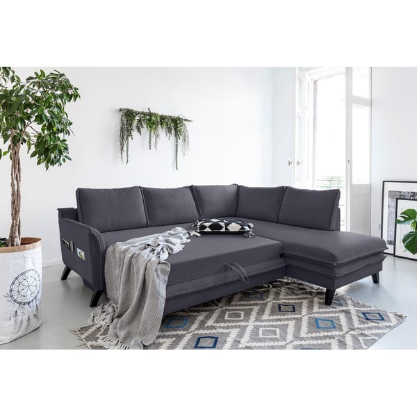 Antracit kutna garnitura Miuform Charming Charlie L, desni kut-image-3