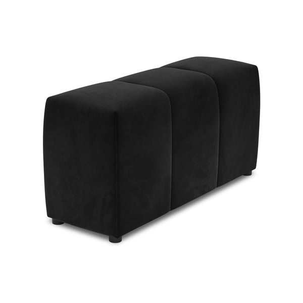 Crni baršunasti naslon za ruke za modularnu sofu Rome Velvet - Cosmopolitan Design