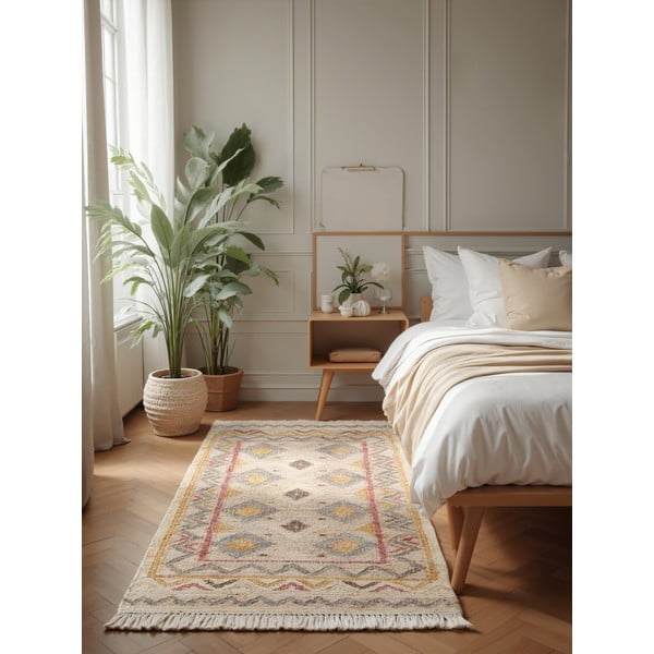 Krem ručno rađena jutena staza 80x200 cm Roya Imani – Elle Decoration-image-1