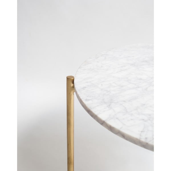 Okrugli stolić od bijelog mramora ø 50 cm Morgans - Really Nice Things-image-2
