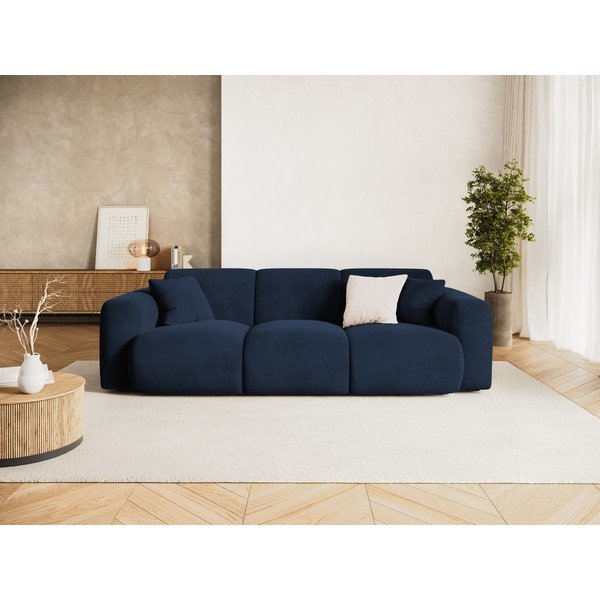 Tamno plava baršunasti sofa 235 cm Molino – Micadoni -image-1