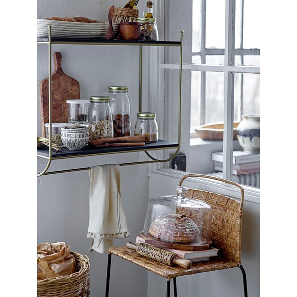 Siva polica s detaljima u zlatnoj boji Bloomingville Carly-image-1