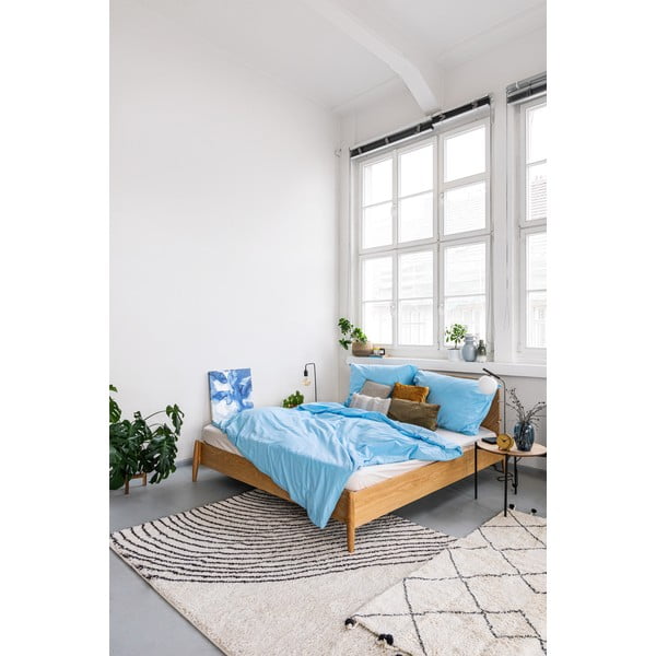 Azurna pamučna posteljina za bračni krevet Bonami Selection, 200 x 220 cm-image-4