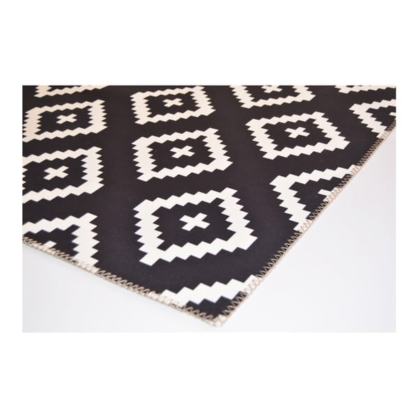Bijeli/crni periv tepih 80x150 cm Geo – Vitaus-image-2