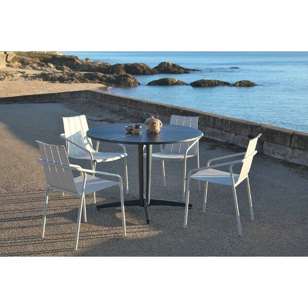 Okrugli vrtni stol aluminijski ø 110 cm Fleole – Ezeis-image-3