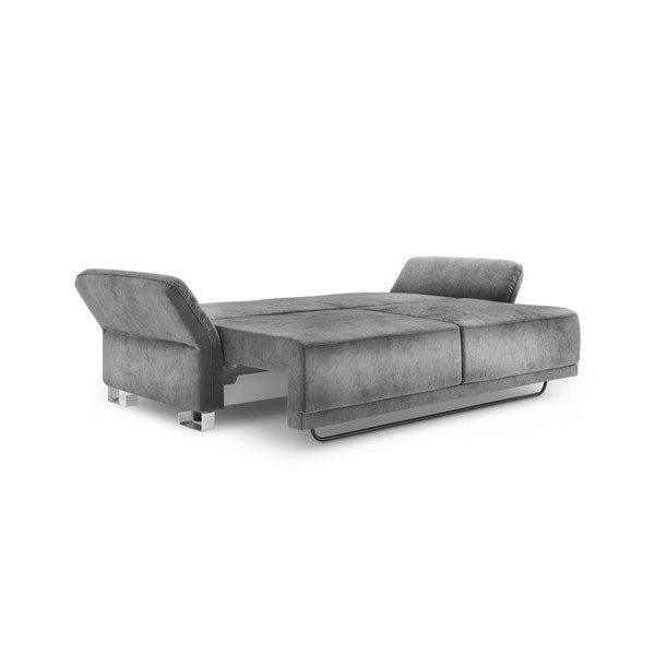 Sivi trosjed na razvlačenje s baršunastim pokrivačem Windsor &amp; Co Sofas Pyxis-image-3