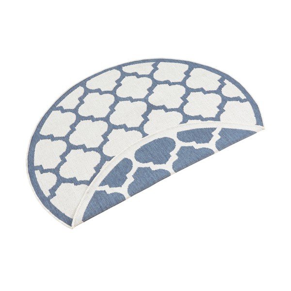 Plavo-krem vanjski tepih NORTHRUGS Palermo, ⌀ 200 cm-image-3