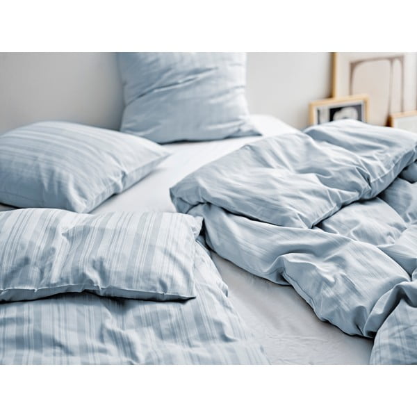 Svijetlo plava posteljina za krevet za jednu osobu/za produženi krevet od damasta 140x220 cm Noble – Södahl-image-1