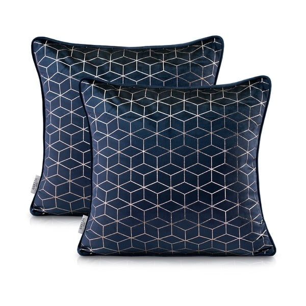 Set od 2 jastučnice AmeliaHome Nancy Darkblue, 45 x 45 cm