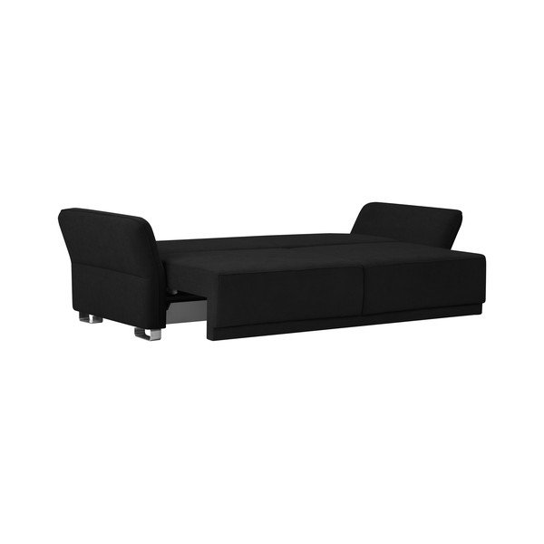 Crni kauč na razvlačenje s prostorom za odlaganje Windsor &amp; Co Sofas Casiopeia, 245 cm-image-4