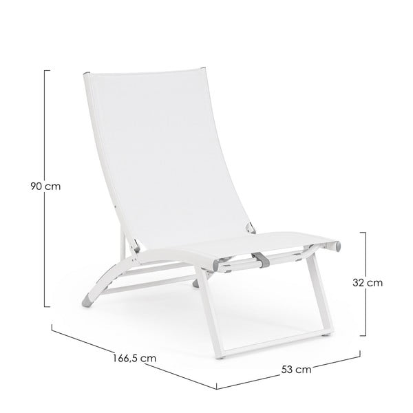 Bijela metalna vrtna ležaljka Taylor   – Bizzotto-image-4