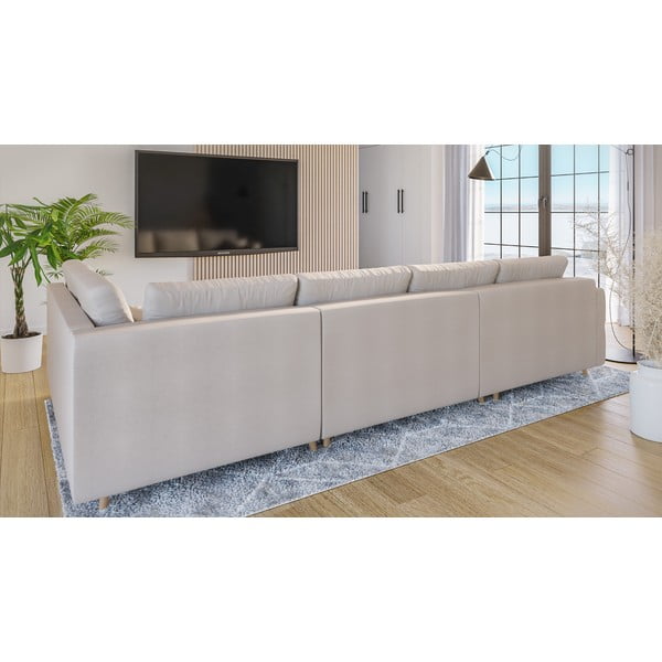 Krem kutna garnitura (lijevi kut) Ariella - Ropez-image-3