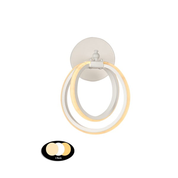 Bijela metalna LED zidna lampa Sezen – Squid Lighting-image-2