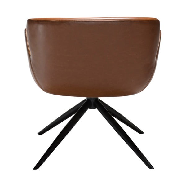 Svijetlosmeđa fotelja od kože DAN-FORM Denmark Gaia-image-1