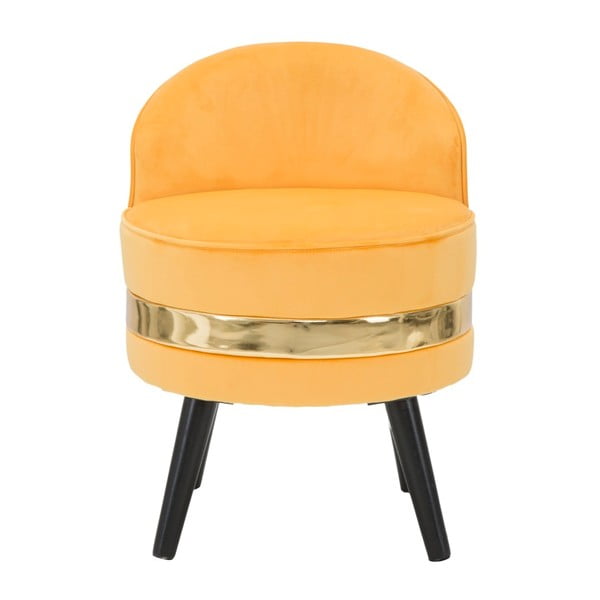 Žuta tapecirana fotelja s niskim naslonom Mauro Ferretti Paris