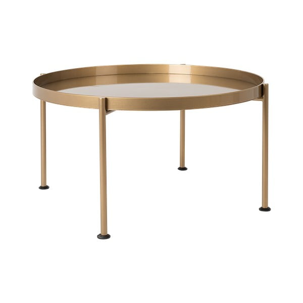 Stol za kavu u zlatnoj boji CustomForm Hanna, ⌀ 80 cm