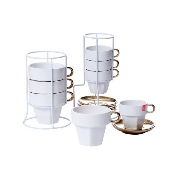 Set od 4 šalice s postoljem Present Time Cappuccino Tower-image-2