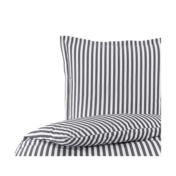 Sivo-bijela posteljina od pamučnog perkala Westwing Collection Yuliya, 135 x 200 cm-image-2