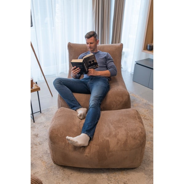 Plava vreća za sjedenje od samta Plus 100 Lounge – SLOWDOWN-image-1