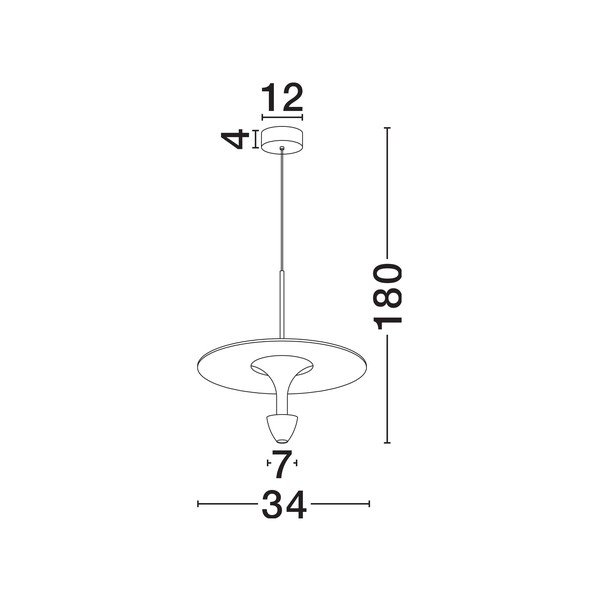 Mat crna LED viseća svjetiljka aluminijska ø 34 cm Topio – Nova Luce-image-4