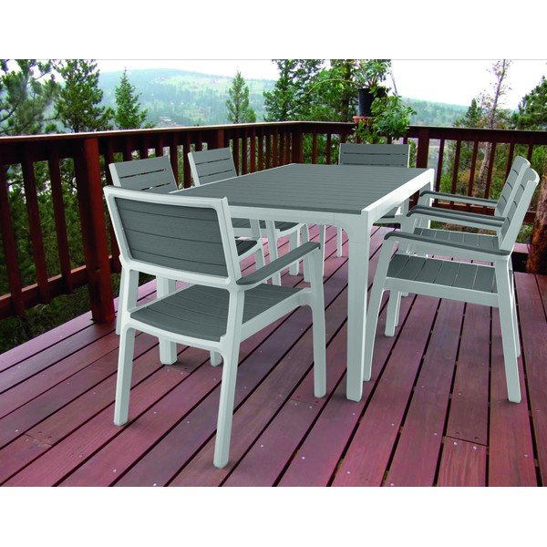 Sivi vrtni stol Keter Harmony, 160 x 90 cm-image-1