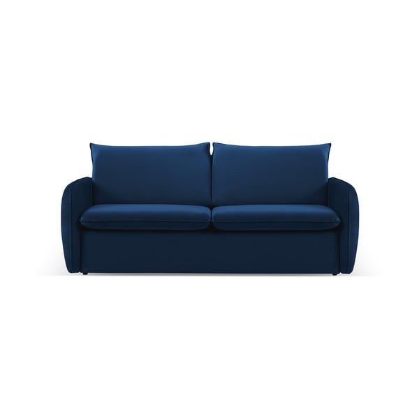 Tamno plava baršunasta sklopiva sofa 214 cm Vienna – Cosmopolitan Design