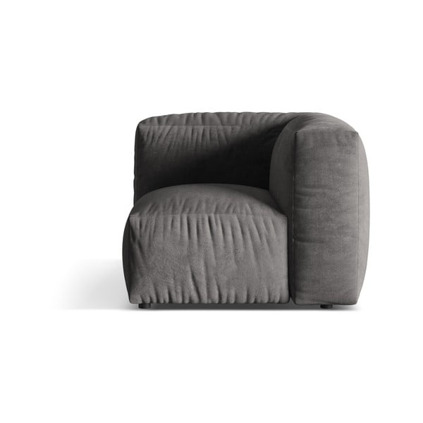 Siva baršunasti modularna sjedeća garnitura (promjenjiva) Martina – Micadoni 