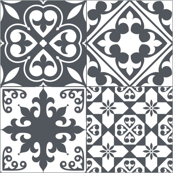 Podna samoljepljiva naljepnica Ambiance Floor Sticker Tiles Leandro, 45 x 45 cm