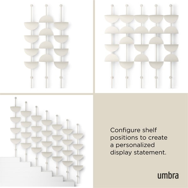 Mat bijeli metalni modularni sustav polica 27x203,5x35 cm Solis – Umbra-image-3