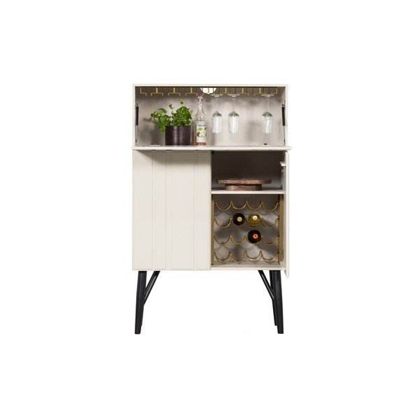 Krem vitrina za vino od masivnog bora broj boca 16 kom, 90x146 cm Miller – WOOOD-image-2