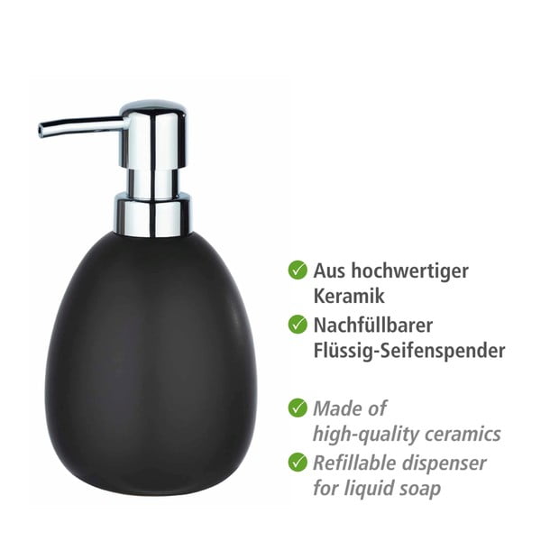 Mat crni keramički dozator sapuna Wenko Polaris-image-4