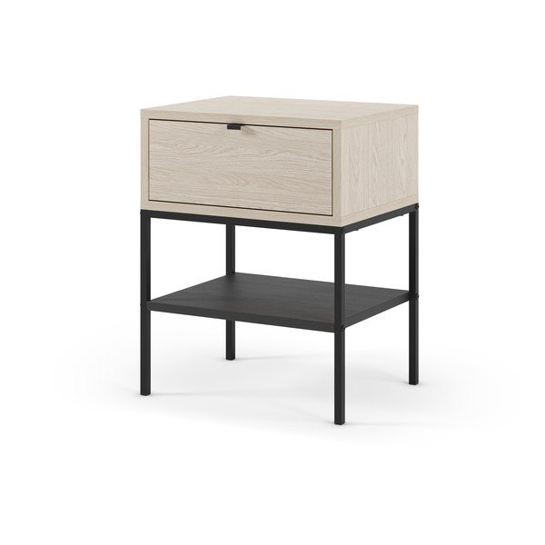 Noćni ormarić u mat dekoru s policama u svijetloj prirodnoj boji Sali – Marckeric-image-4